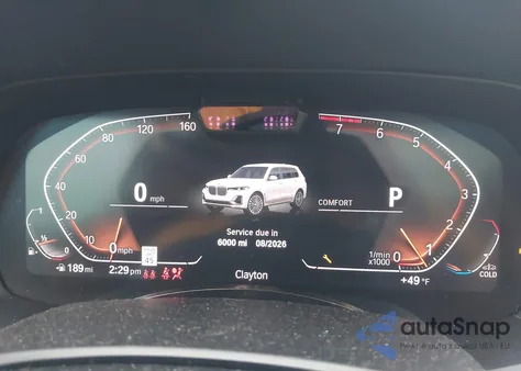 2020 BMW X7 xDrive40I z USA, uszkodzony, nr VIN 5UXCW2C01L9C50836